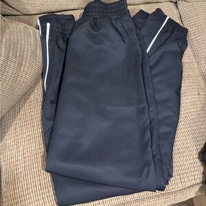 Black Warm Up Track/Cheer Pants with White Zipper